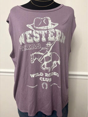 Ragdoll Western Texas Wild Rodeo Club Graphic Top – Size 2X